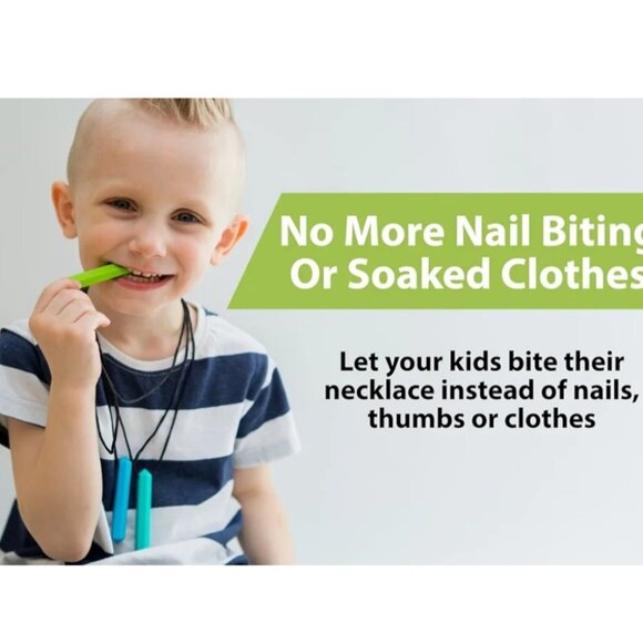 Set Of 3 Chew Chew Sensory Necklaces – Biting, Thumb Sucking, Smoking, Over Eat - Picture 2 of 10